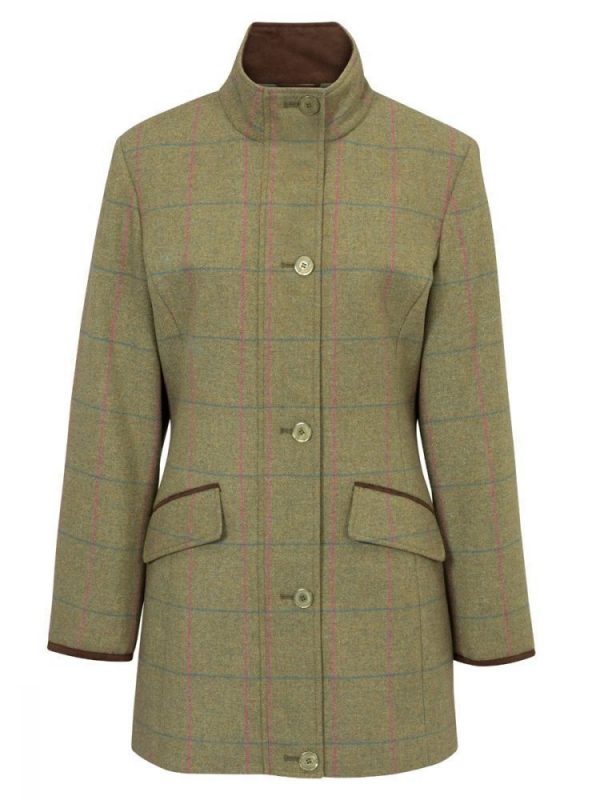 Alan Paine Combrook Ladies Tweed Field Jacket In Juniper - Ben Burgess